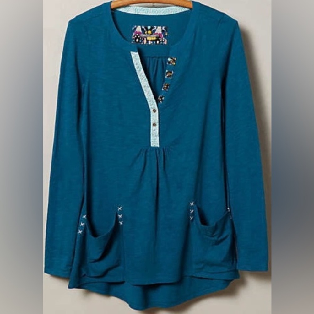 Anthropologie Calantha Pocket Henley by Little Yellow Button